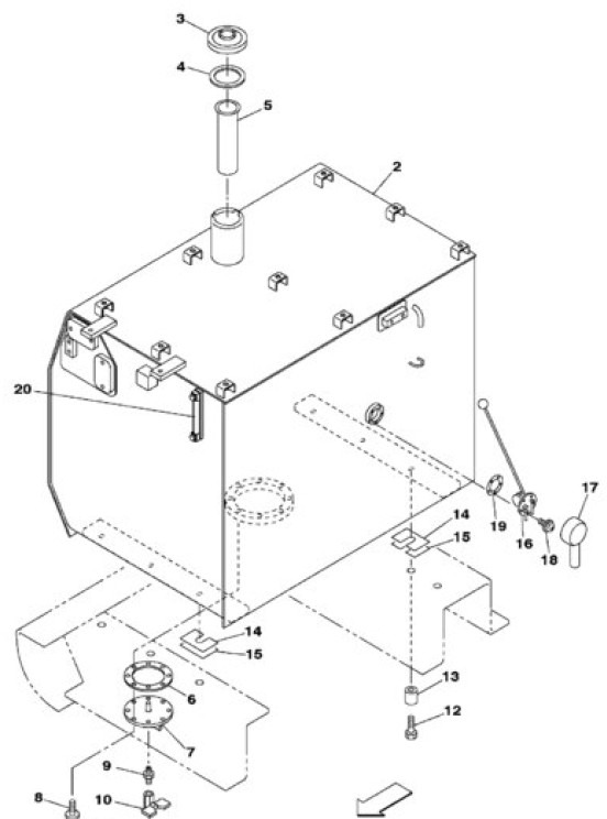 Case KTH13300 - KTH11000 - Réservoir de carburant pour Engins de chantier: photos 1 Case KTH13300 - KTH11000 - Réservoir de carburant pour Engins de chantier: photos 1
