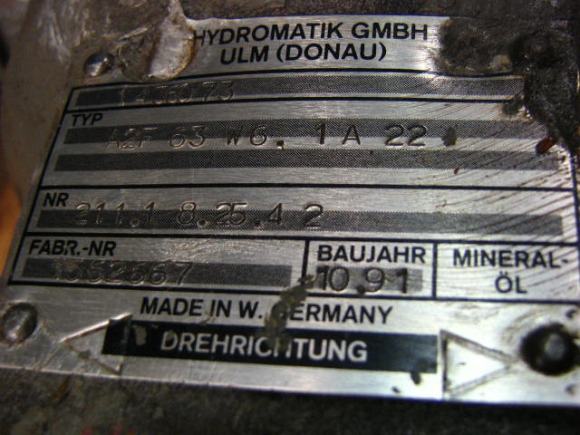 Hydromatik A2F63W6.1A22 - - Moteur de rotation pour Engins de chantier: photos 2 Hydromatik A2F63W6.1A22 - - Moteur de rotation pour Engins de chantier: photos 2