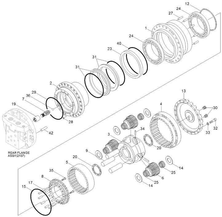 Hyundai 412B1001-0000 - Moteur de translation pour Engins de chantier: photos 1 Hyundai 412B1001-0000 - Moteur de translation pour Engins de chantier: photos 1