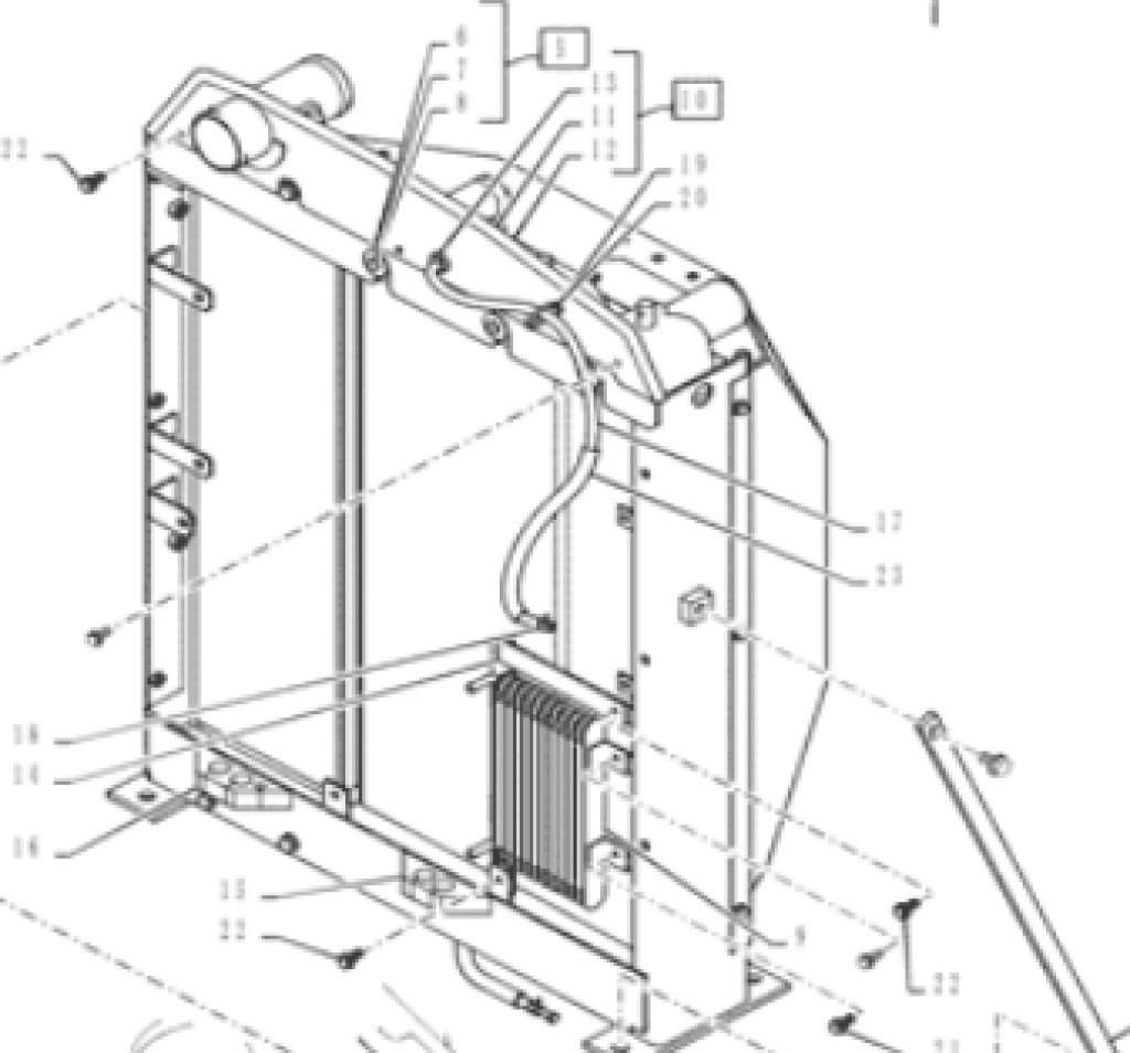 Kobelco YY05P00061F1 - Radiateur pour Engins de chantier: photos 1 Kobelco YY05P00061F1 - Radiateur pour Engins de chantier: photos 1