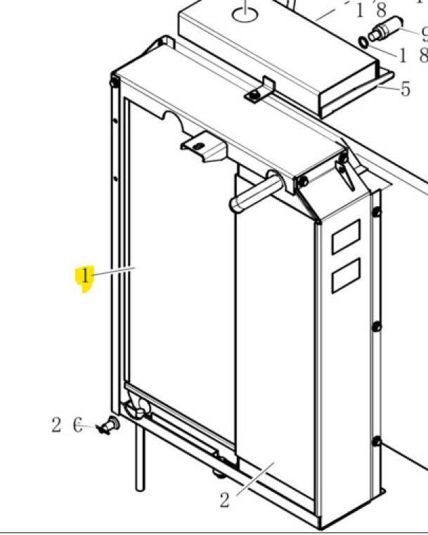 New Holland 87742775 - Radiateur pour Engins de chantier: photos 1 New Holland 87742775 - Radiateur pour Engins de chantier: photos 1