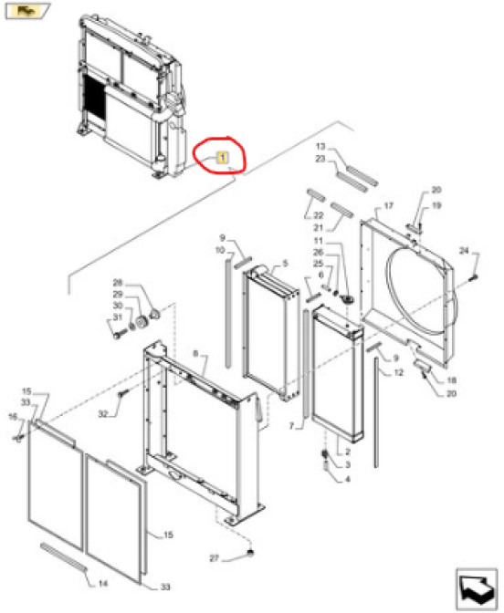 New Holland LS05P00073F1 - LS05P00072F1 - Radiateur pour Engins de chantier: photos 1 New Holland LS05P00073F1 - LS05P00072F1 - Radiateur pour Engins de chantier: photos 1