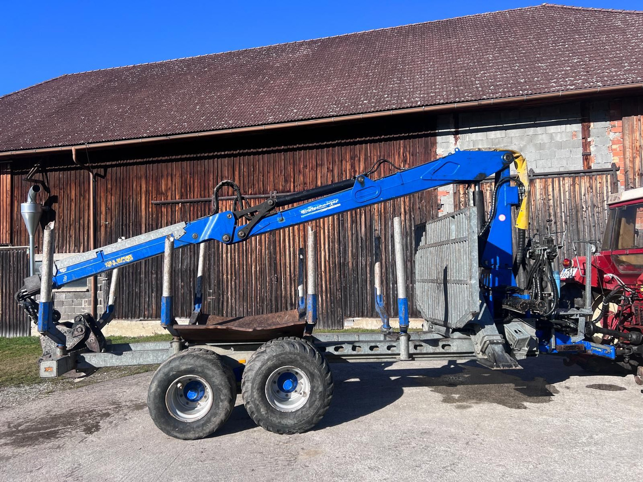 Binderberger RW14 mit Penz BP 8000L Kran - Remorque forestière: photos 1 Binderberger RW14 mit Penz BP 8000L Kran - Remorque forestière: photos 1