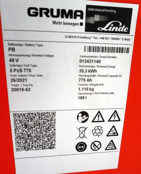 AIM 48 Volt 5 PzS 775 Ah - Accumulateur: photos 5 AIM 48 Volt 5 PzS 775 Ah - Accumulateur: photos 5