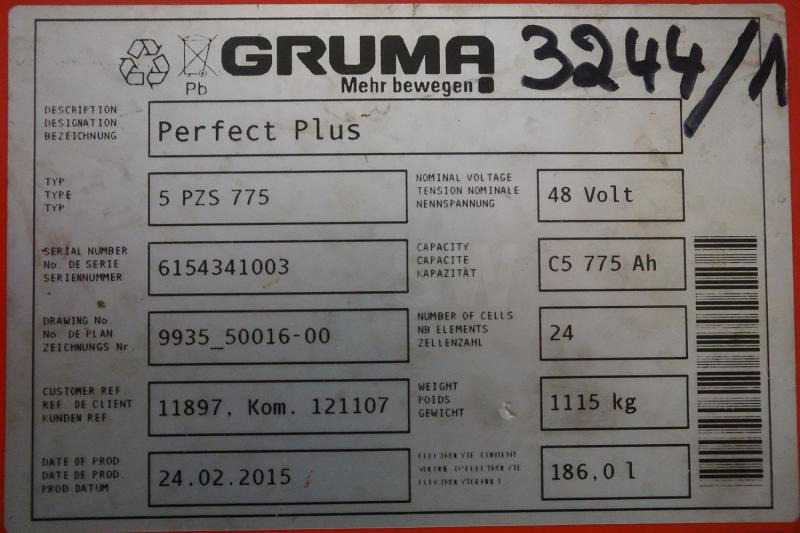 GRUMA 48 Volt 5 PzS 775 Ah - Accumulateur: photos 5 GRUMA 48 Volt 5 PzS 775 Ah - Accumulateur: photos 5