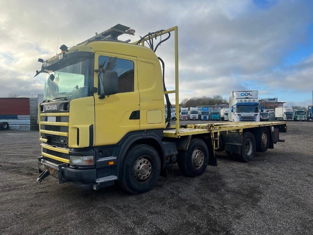 Scania R124 GB 8X2*6 NB420 serie 4936 - Camion plateau: photos 1 Scania R124 GB 8X2*6 NB420 serie 4936 - Camion plateau: photos 1