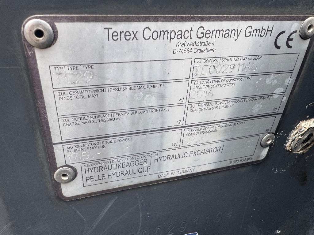 Terex TC 29 - Mini pelle: photos 5 Terex TC 29 - Mini pelle: photos 5