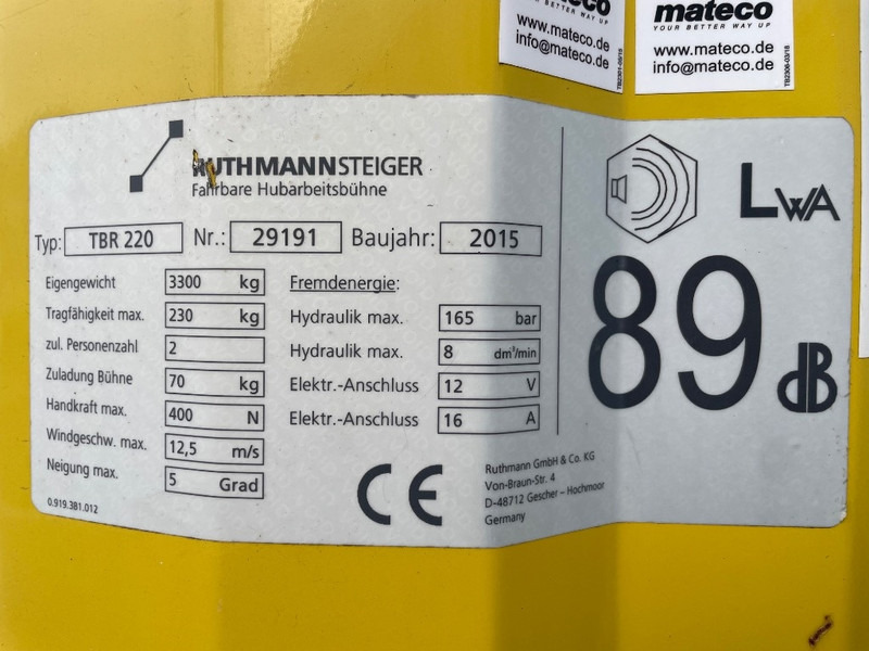 Ruthmann TBR 220 - Camion avec nacelle: photos 3 Ruthmann TBR 220 - Camion avec nacelle: photos 3