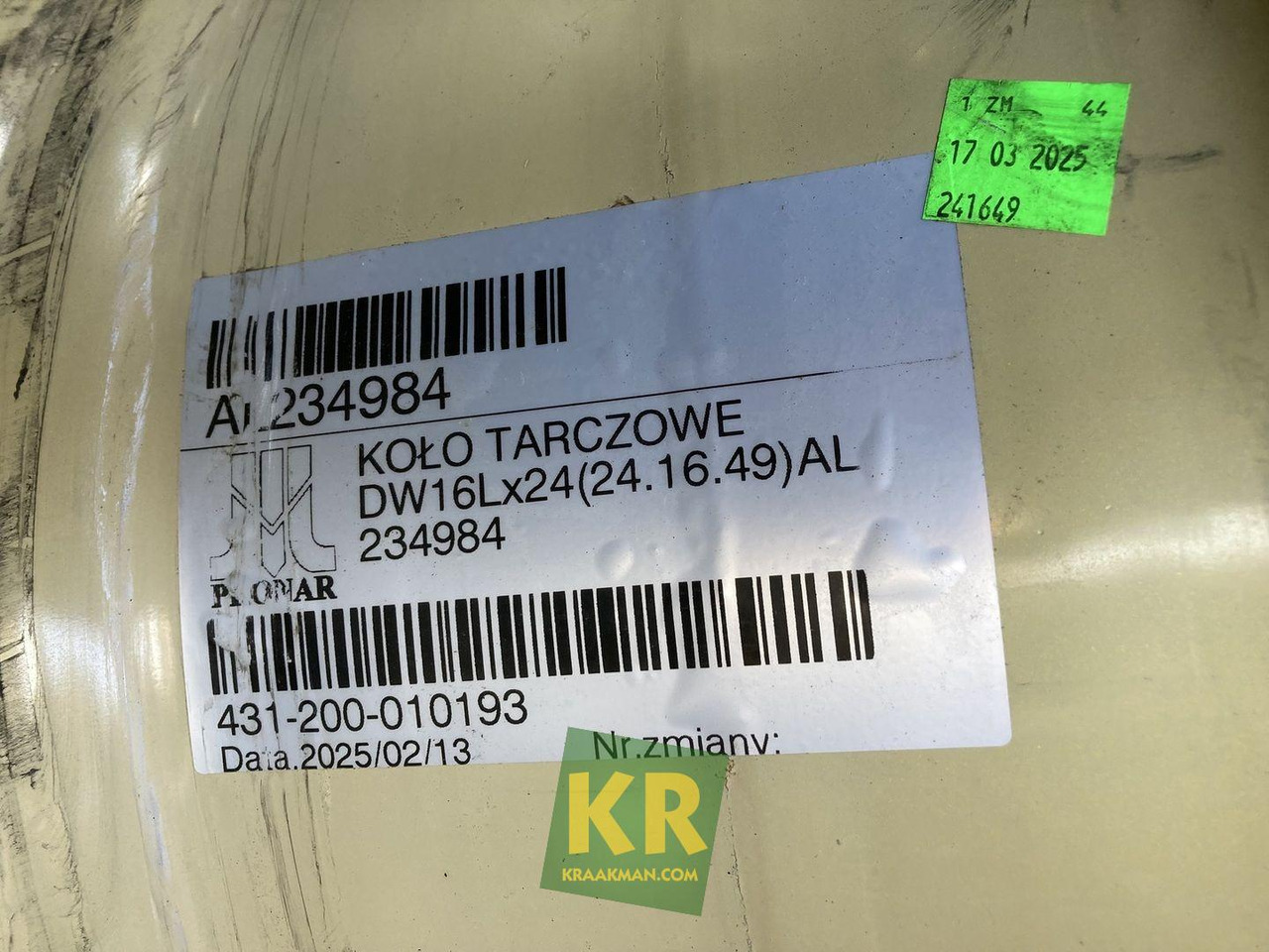 16 X 24 velg John Deere - Jante pour Machine agricole: photos 4 16 X 24 velg John Deere - Jante pour Machine agricole: photos 4