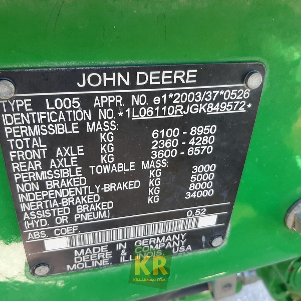 John Deere 6110R - Tracteur agricole: photos 3 John Deere 6110R - Tracteur agricole: photos 3