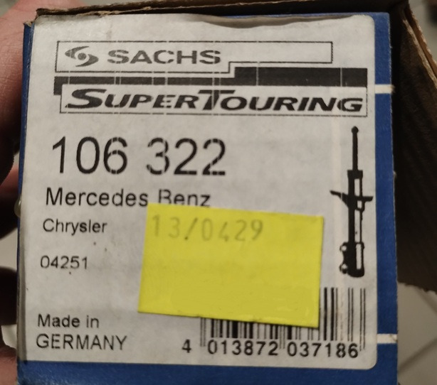AMORTYZATOR PRZEDNI MERCEDES 407 409 410 6113200930 106322 SACHS - Amortisseurs: photos 2 AMORTYZATOR PRZEDNI MERCEDES 407 409 410 6113200930 106322 SACHS - Amortisseurs: photos 2