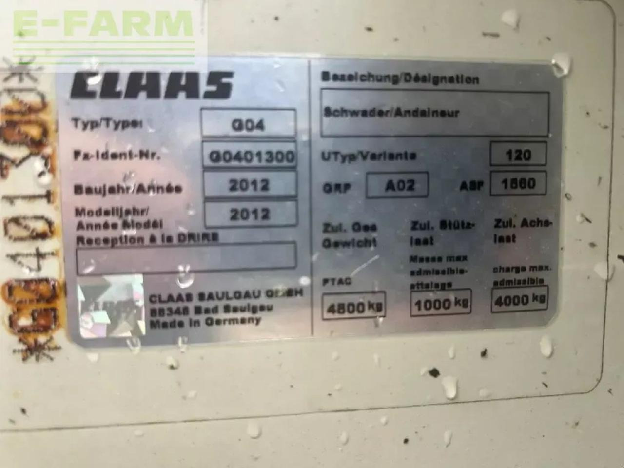 CLAAS liner 3500 - Faneuse: photos 4 CLAAS liner 3500 - Faneuse: photos 4