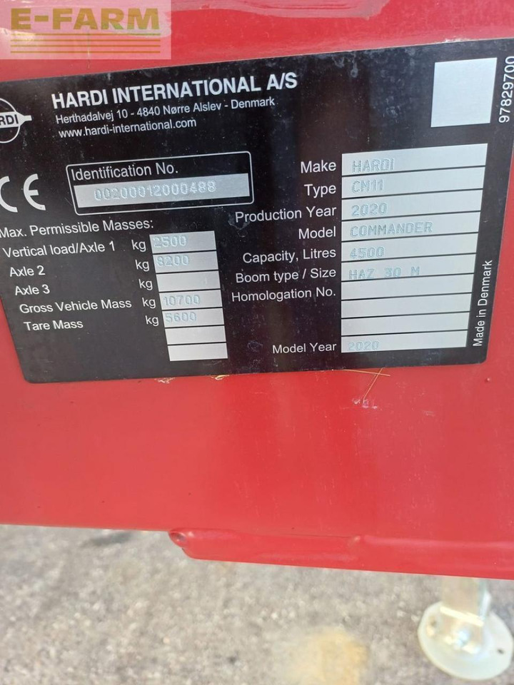 Hardi commander twin air 4500 - Pulvérisateur traîné: photos 4 Hardi commander twin air 4500 - Pulvérisateur traîné: photos 4