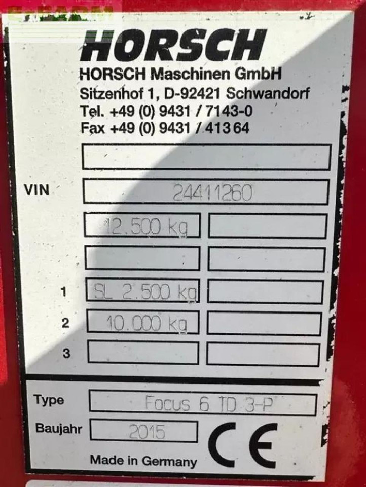 Horsch focus 6td 3-p - Semoir monograine: photos 4 Horsch focus 6td 3-p - Semoir monograine: photos 4
