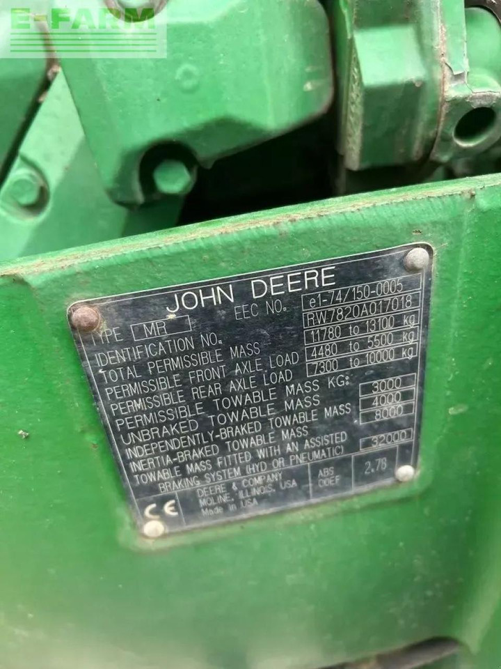 John Deere 7820 - Tracteur agricole: photos 5 John Deere 7820 - Tracteur agricole: photos 5