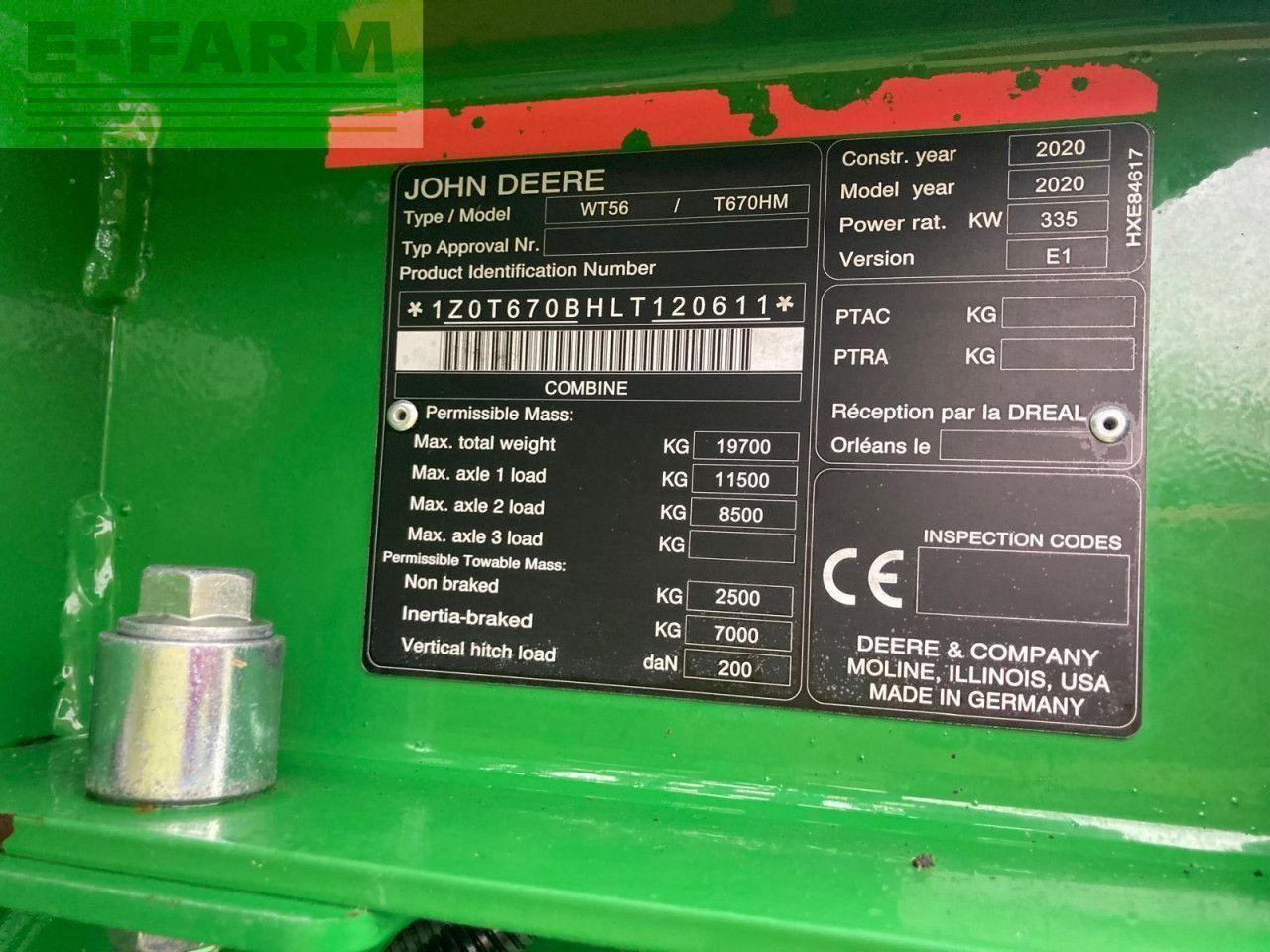 John Deere T670I HILLMASTER - Moissonneuse-batteuse: photos 4 John Deere T670I HILLMASTER - Moissonneuse-batteuse: photos 4