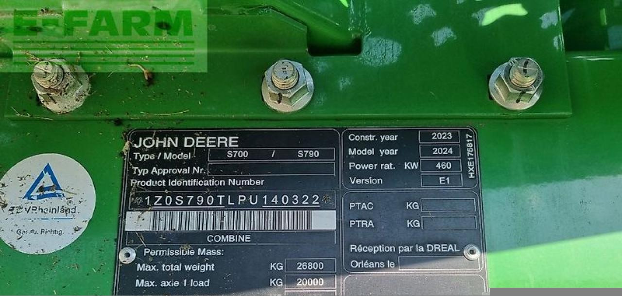Moissonneuse-batteuse John Deere s790 my23 prod 30: photos 20