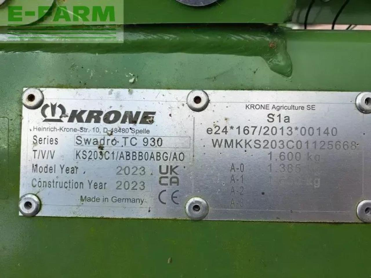 Krone swadro tc 930 - Faneuse: photos 4 Krone swadro tc 930 - Faneuse: photos 4