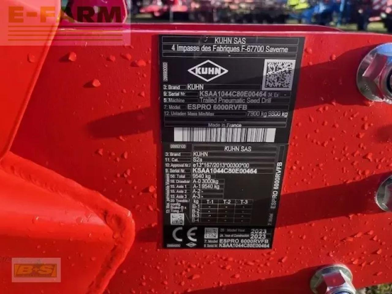 Kuhn espro r 6000 vistaflow - Combiné de semis: photos 2 Kuhn espro r 6000 vistaflow - Combiné de semis: photos 2