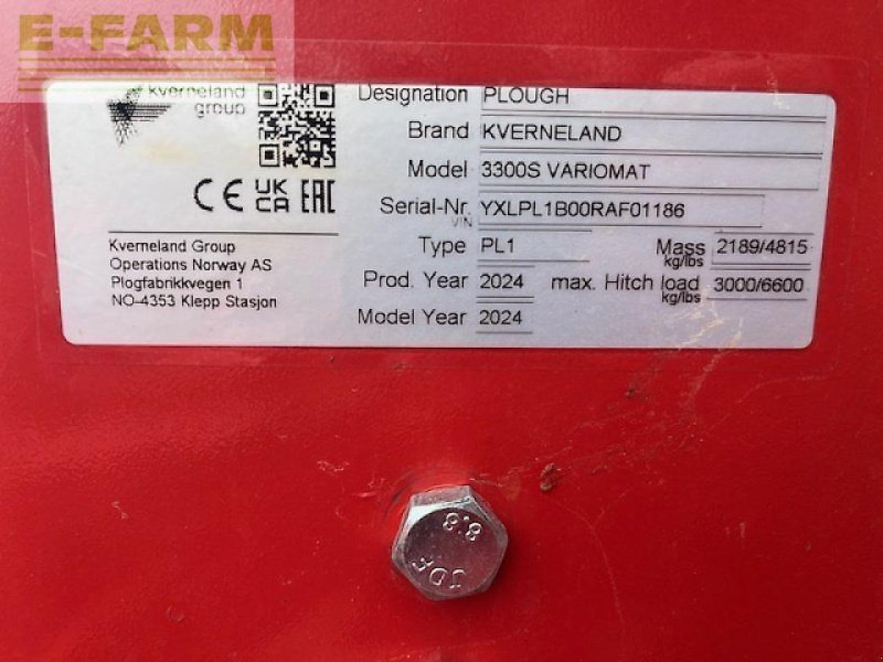 Kverneland 3300 s variomat - Charrue: photos 3 Kverneland 3300 s variomat - Charrue: photos 3