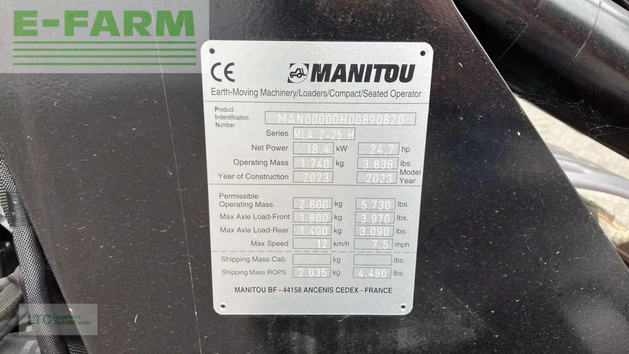 Chargeuse sur pneus Manitou mla 2-25 h: photos 15