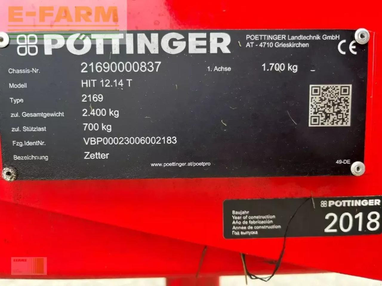 Pöttinger hit 12.14 t - Faneuse: photos 4 Pöttinger hit 12.14 t - Faneuse: photos 4