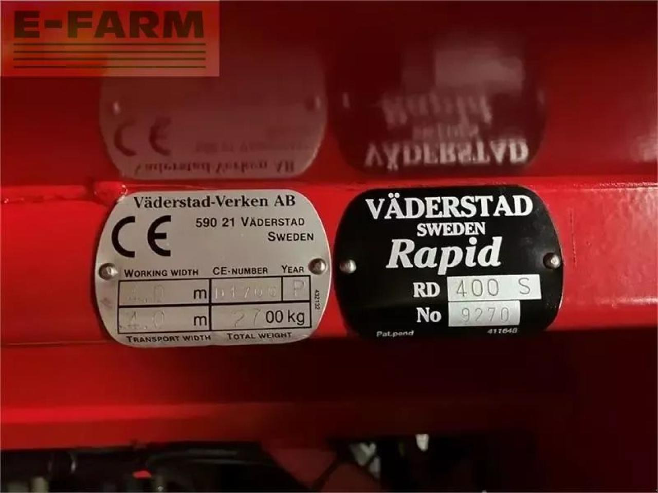 Väderstad 4 m single / harvetænder flydende gødningsplacerin - Combiné de semis: photos 4 Väderstad 4 m single / harvetænder flydende gødningsplacerin - Combiné de semis: photos 4