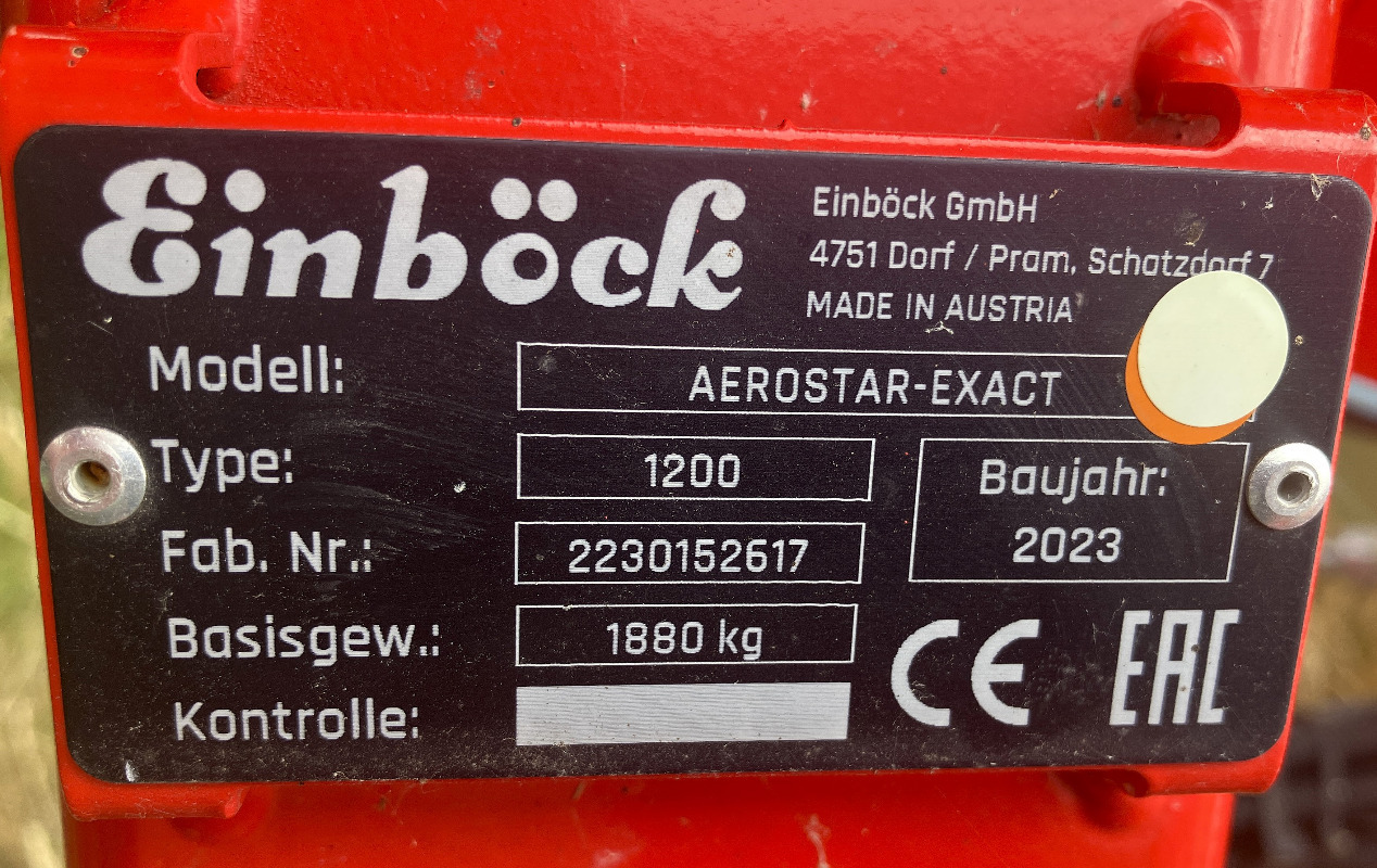 Einböck Aerostar-Exact 1200 - Epandeurs: photos 3 Einböck Aerostar-Exact 1200 - Epandeurs: photos 3