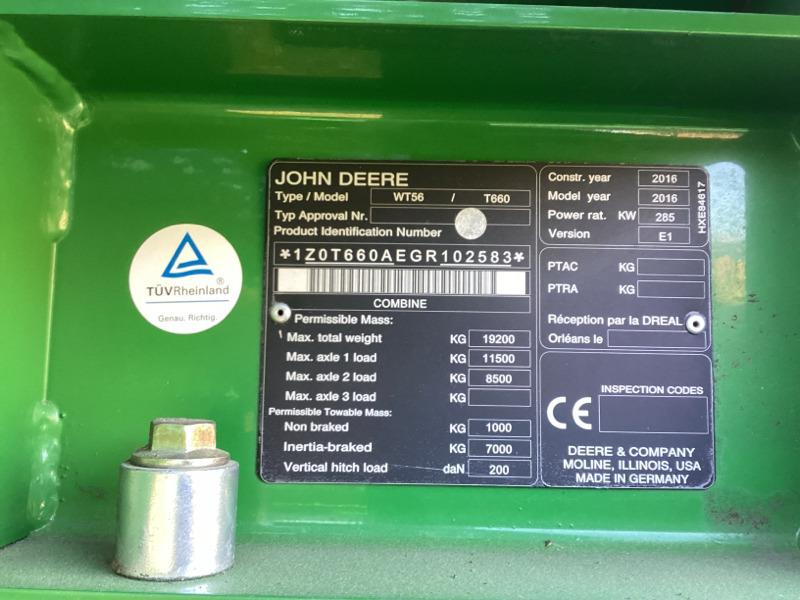 Moissonneuse-batteuse John Deere T660i mit 630X Schneidwerk: photos 14