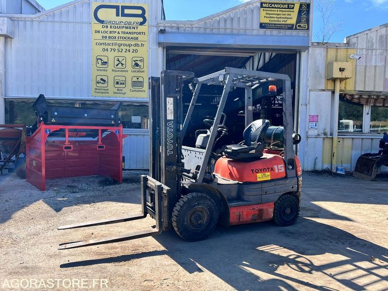 Chariot élévateur à gaz Toyota FG15 4,3m - 1,5T - Année 1994 - 10770 heures - Chariot élévateur à gaz: photos 1 Chariot élévateur à gaz Toyota FG15 4,3m - 1,5T - Année 1994 - 10770 heures - Chariot élévateur à gaz: photos 1