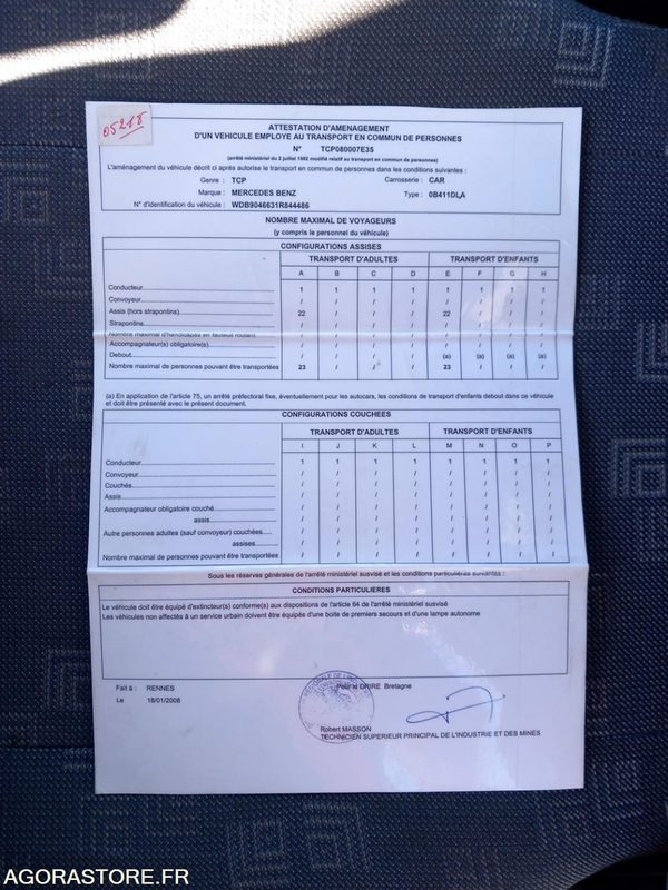 MERCEDES SPRINTER N°052018 - Minibus, Transport de personnes: photos 5 MERCEDES SPRINTER N°052018 - Minibus, Transport de personnes: photos 5