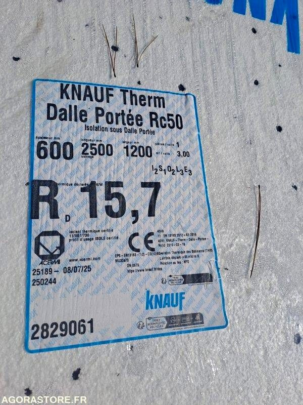 Panneaux isolants KNAUF Therm Dalle Portée Rc50 2500 x 1200 x 600 mm - Outil/ Équipement: photos 3 Panneaux isolants KNAUF Therm Dalle Portée Rc50 2500 x 1200 x 600 mm - Outil/ Équipement: photos 3
