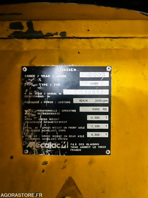 Pelle Pelle Mecalac 14 MBX - 2003 / 9940 HEURES: photos 10 Pelle Pelle Mecalac 14 MBX - 2003 / 9940 HEURES: photos 10
