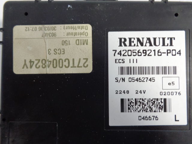 Renault ECS control units 7420569216, 7420569216, 7420569216 "WORLDWIDE - Bloc de gestion pour Camion: photos 5 Renault ECS control units 7420569216, 7420569216, 7420569216 "WORLDWIDE - Bloc de gestion pour Camion: photos 5