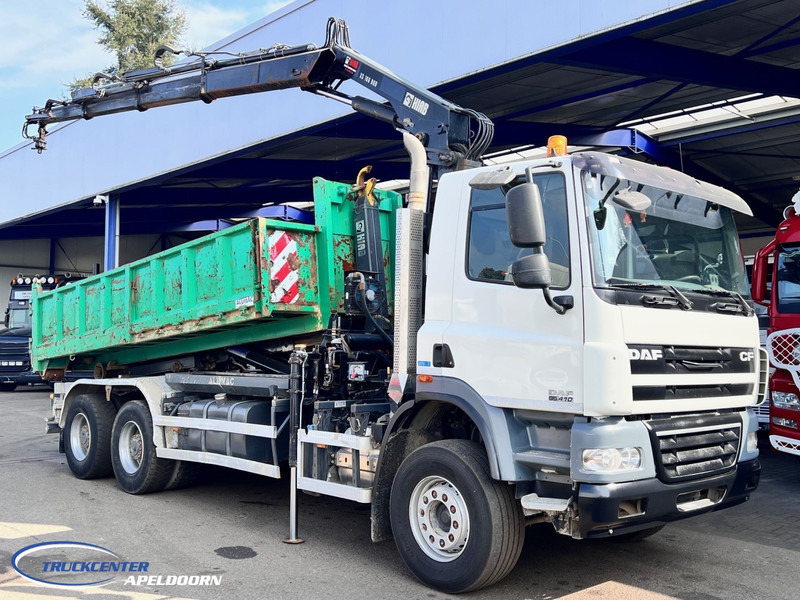 DAF CF 85.410 ATE, Hiab 166, 6x4 Big axle, Steel spring - Camion ampliroll, Camion grue: photos 1 DAF CF 85.410 ATE, Hiab 166, 6x4 Big axle, Steel spring - Camion ampliroll, Camion grue: photos 1