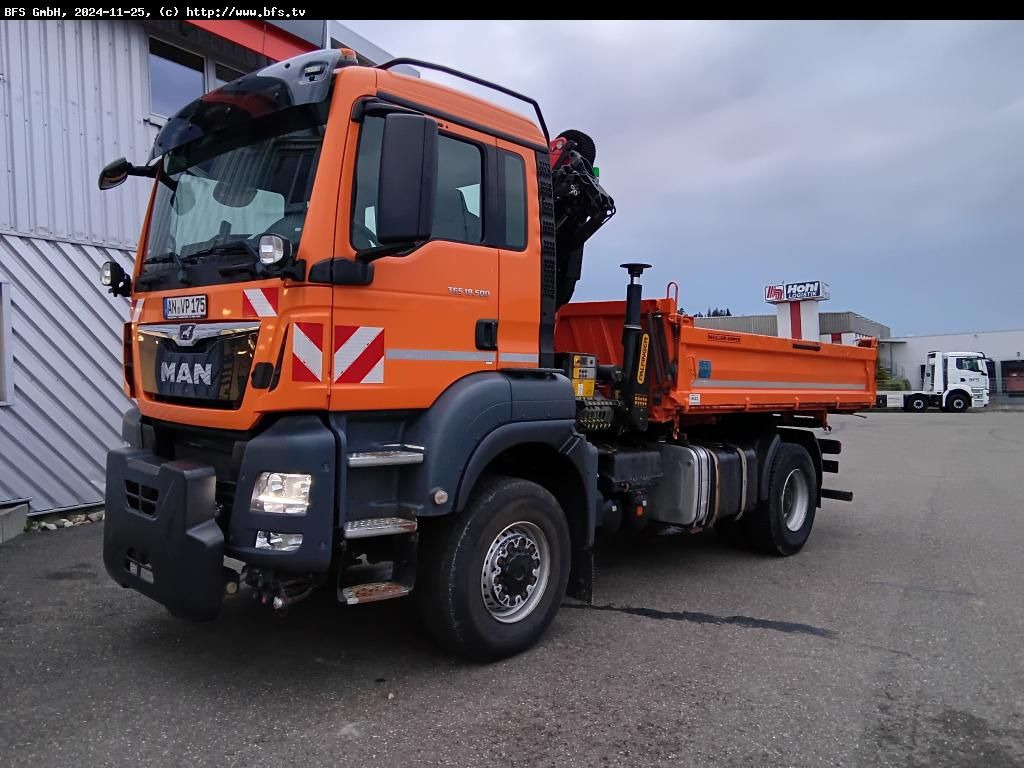 MAN TGS 18.500 4x4 BL Palfinger, WiDi, Hydrodrive - Camion benne: photos 1 MAN TGS 18.500 4x4 BL Palfinger, WiDi, Hydrodrive - Camion benne: photos 1