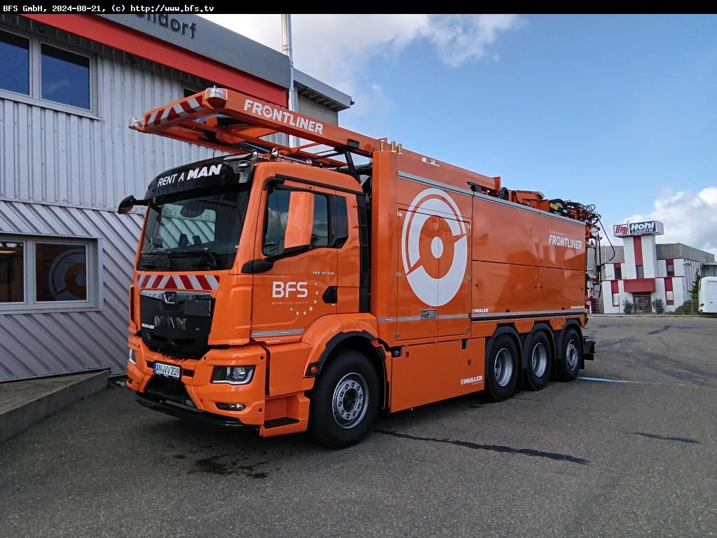 MAN TGS (TG3) 35.510 8x4-4 BL CH MÜLLER Canalmaster - Camion hydrocureur: photos 1 MAN TGS (TG3) 35.510 8x4-4 BL CH MÜLLER Canalmaster - Camion hydrocureur: photos 1