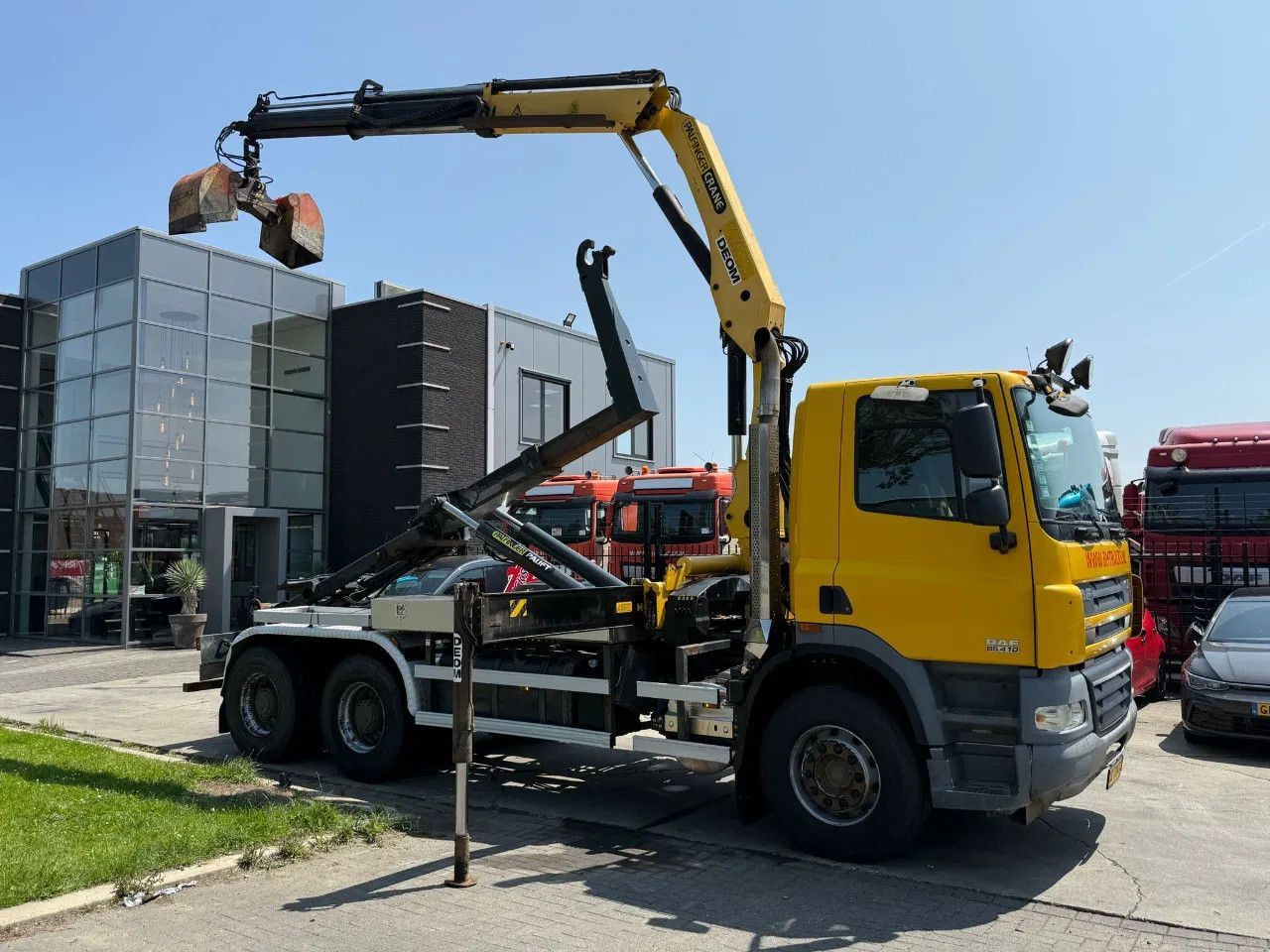 DAF CF 85.410 6X4 - EURO 5 + PALFINGER PK15500 + REM - Camion ampliroll, Camion grue: photos 2 DAF CF 85.410 6X4 - EURO 5 + PALFINGER PK15500 + REM - Camion ampliroll, Camion grue: photos 2