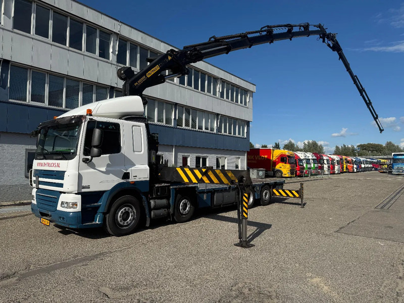 DAF CF 85.410 8X2 EURO 5 PALFINGER PK60002 + FLY JIB + REMOTE + TWISTLOCKS - Camion plateau, Camion grue: photos 1 DAF CF 85.410 8X2 EURO 5 PALFINGER PK60002 + FLY JIB + REMOTE + TWISTLOCKS - Camion plateau, Camion grue: photos 1