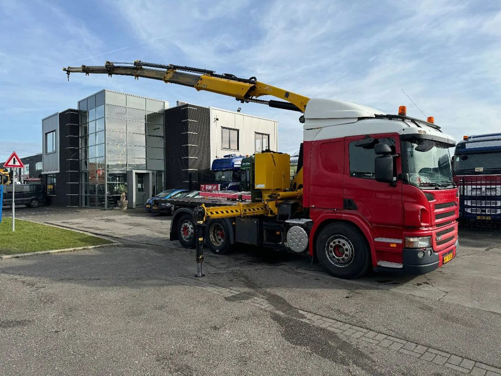 Scania P380 6X2 HIAB 288 + REMOTE CONTROL + PLATEAU - Camion grue, Camion plateau: photos 2 Scania P380 6X2 HIAB 288 + REMOTE CONTROL + PLATEAU - Camion grue, Camion plateau: photos 2