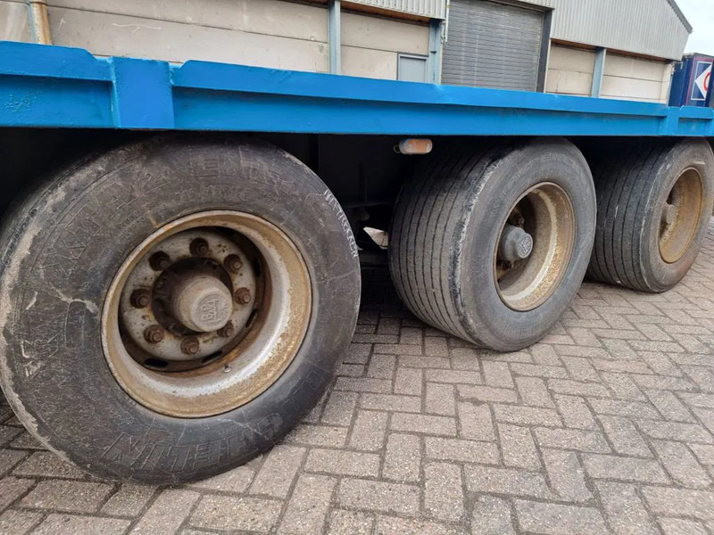 Remorque plateau Van Hool 13.60 M LONG - 1 M HIGH - SUPER SINGLE TIRES - DRUM BRAKES: photos 12