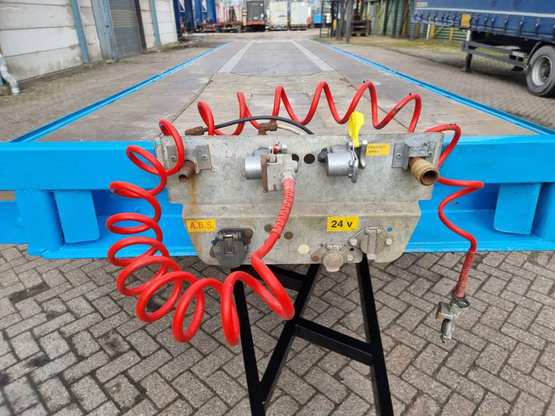 Remorque plateau Van Hool 13.60 M LONG - 1 M HIGH - SUPER SINGLE TIRES - DRUM BRAKES: photos 9