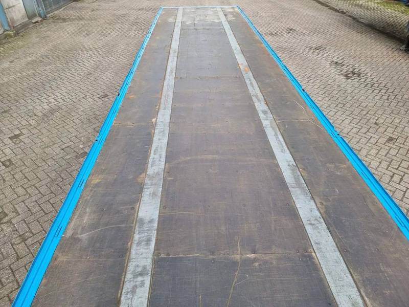 Remorque plateau Van Hool 13.60 M LONG - 1 M HIGH - SUPER SINGLE TIRES - DRUM BRAKES: photos 7