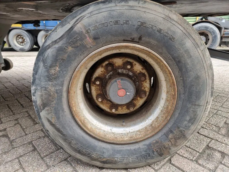 Remorque plateau Van Hool 13.60 M LONG - 1 M HIGH - SUPER SINGLE TIRES - DRUM BRAKES: photos 13