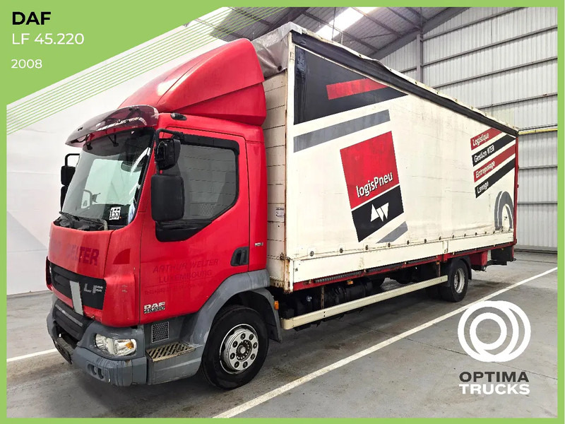 DAF LF 45 220 / EURO 5 / AIRCO / MANUEL / DHOLLANDIA 2000kg - Camion à rideaux coulissants: photos 1 DAF LF 45 220 / EURO 5 / AIRCO / MANUEL / DHOLLANDIA 2000kg - Camion à rideaux coulissants: photos 1