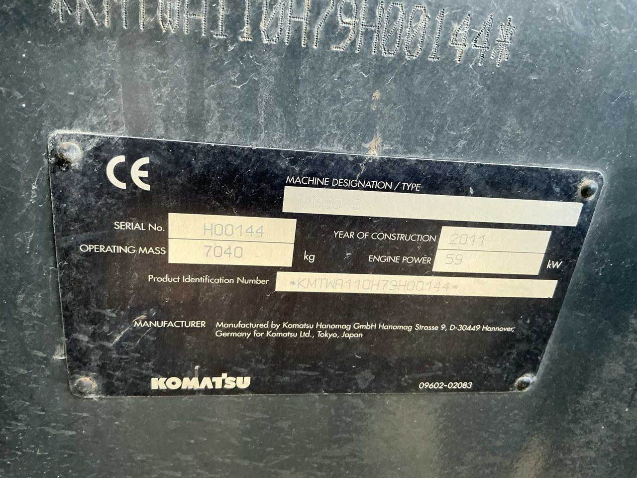 2011 KOMATSU FASTRAC WA90 SHOVEL - Chargeuse sur pneus: photos 5 2011 KOMATSU FASTRAC WA90 SHOVEL - Chargeuse sur pneus: photos 5