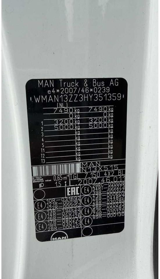 Camion 2016 MAN TGL 7.150 TRUCK: photos 24