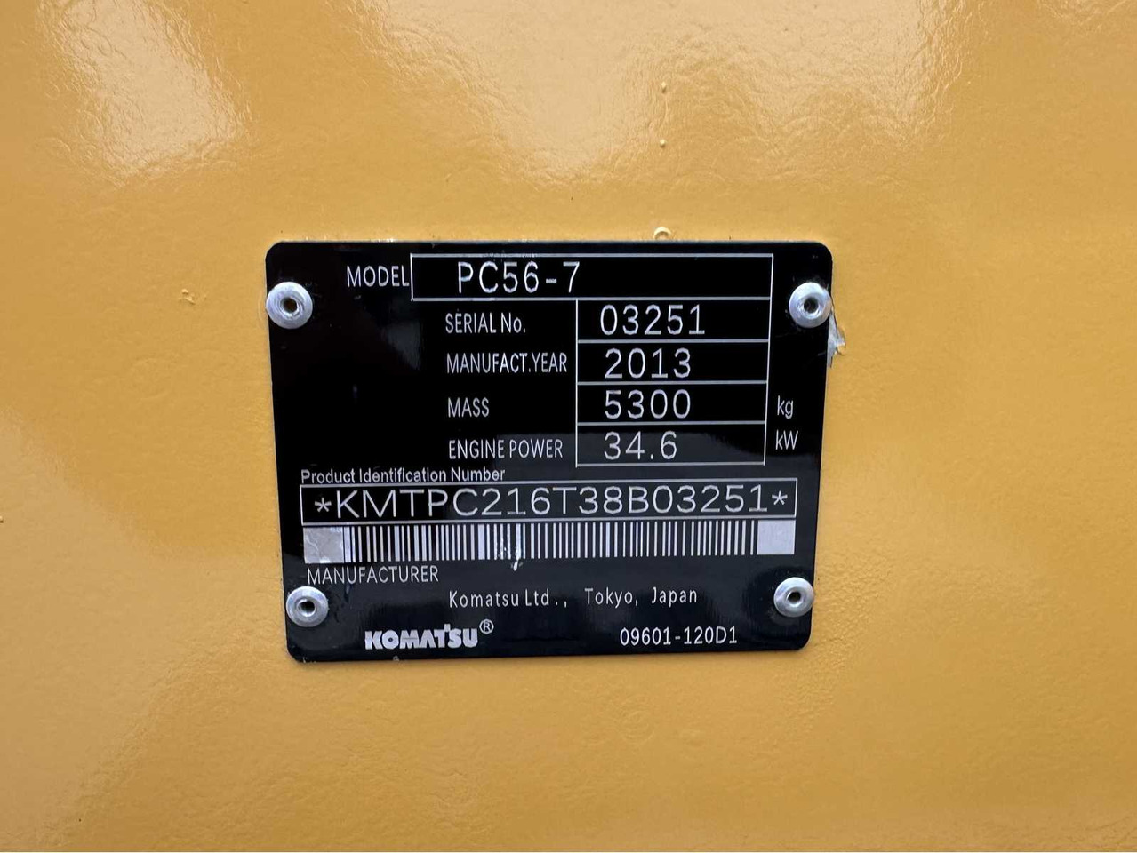 Pelle sur chenille Komatsu PC56-7: photos 37
