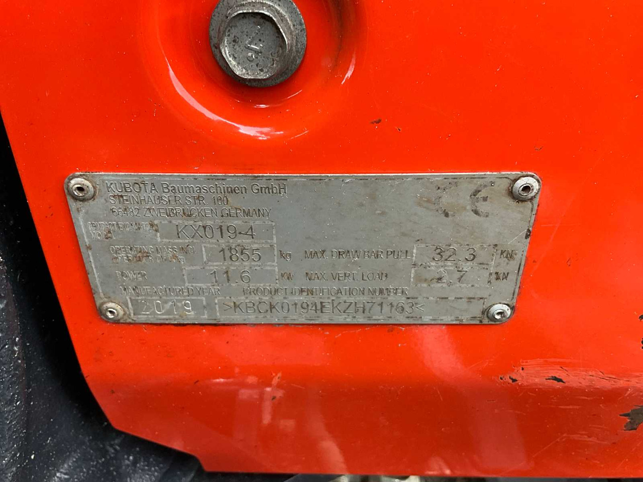 Mini pelle Kubota KX019-4: photos 30