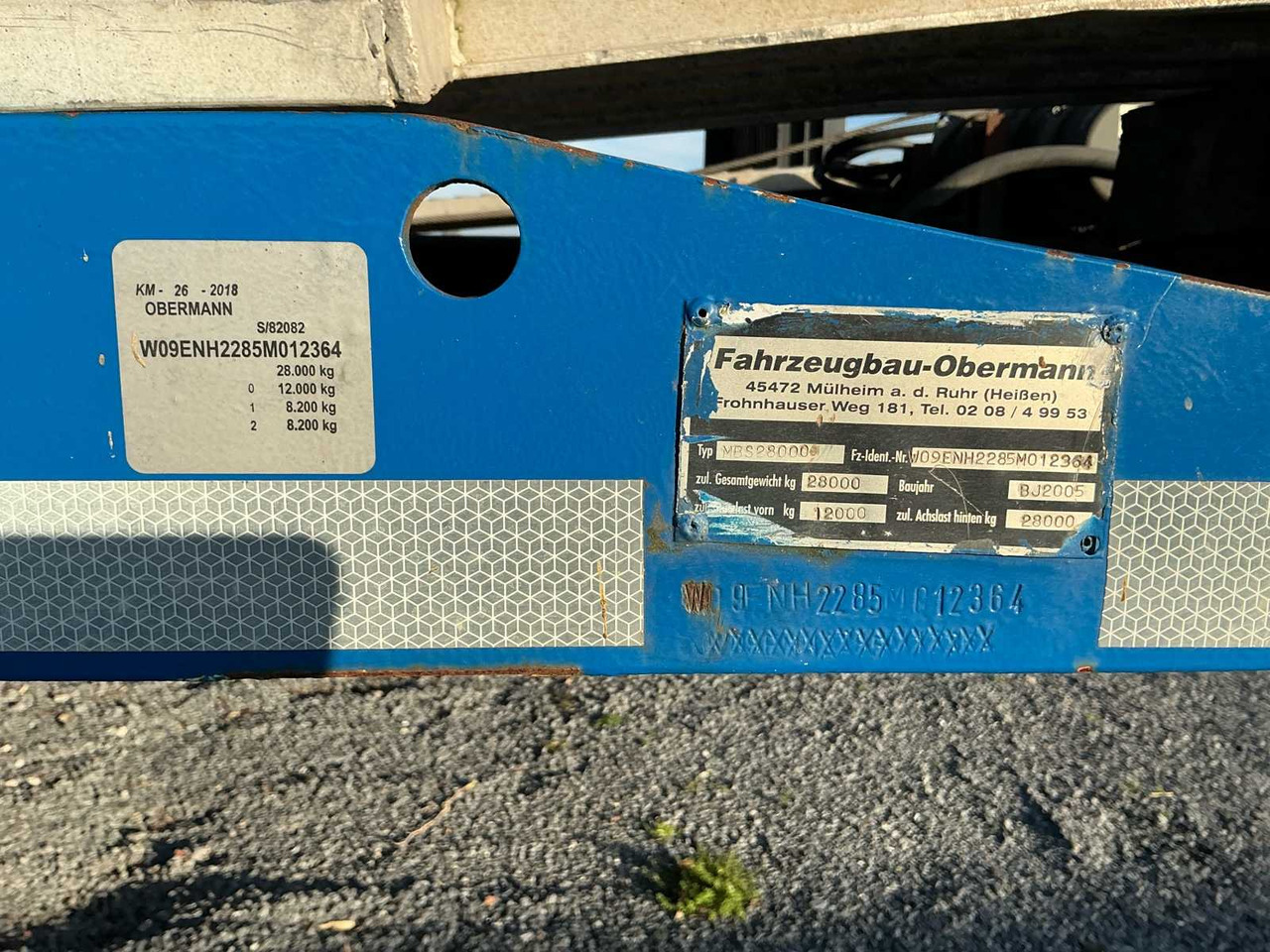 2005 OBERMANN MBS28000 SEMI-TRAILER - Semi-remorque: photos 5 2005 OBERMANN MBS28000 SEMI-TRAILER - Semi-remorque: photos 5